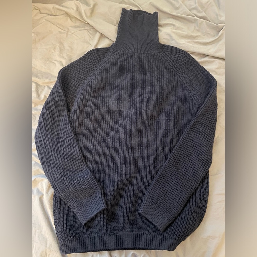 Zara Mens 100% Cotton Thick Turtleneck Sweater Size M